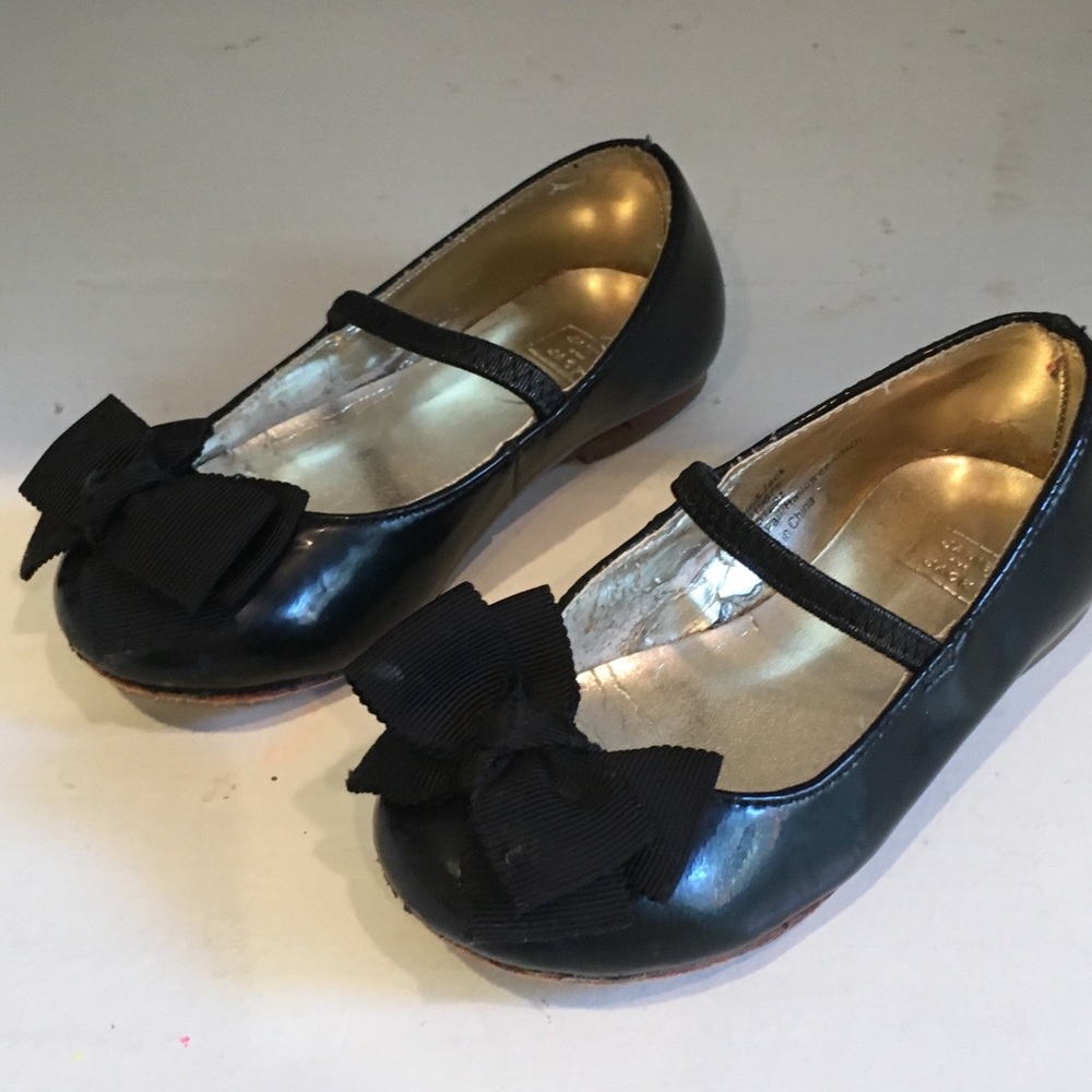 Janie & Jack  Girls Black Patent Dress shoes